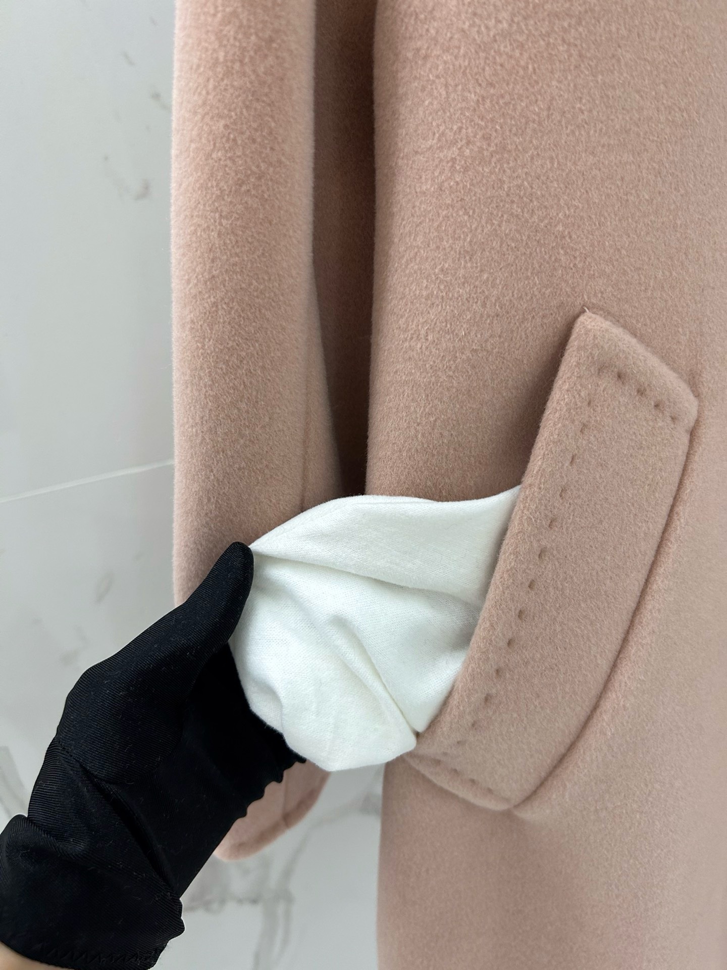 Bagsaaa Max Mara Pink Wool Long Coat