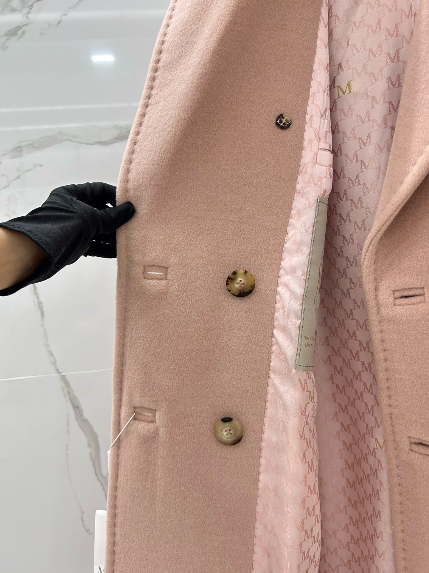 Bagsaaa Max Mara Pink Wool Long Coat