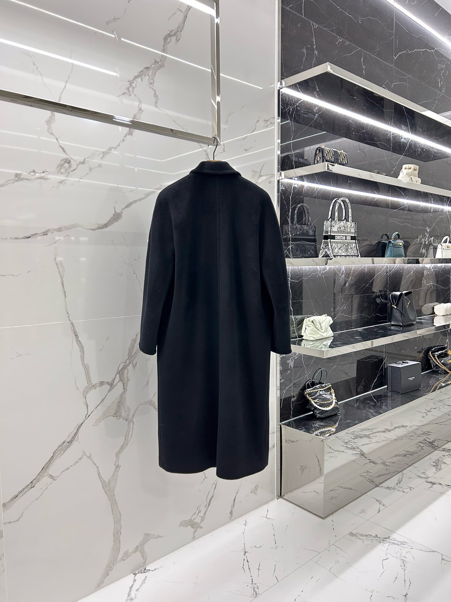 Bagsaaa Max Mara Black Wool Long Coat