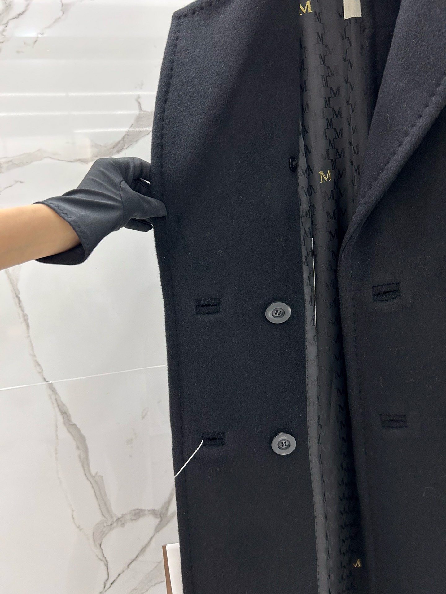 Bagsaaa Max Mara Black Wool Long Coat