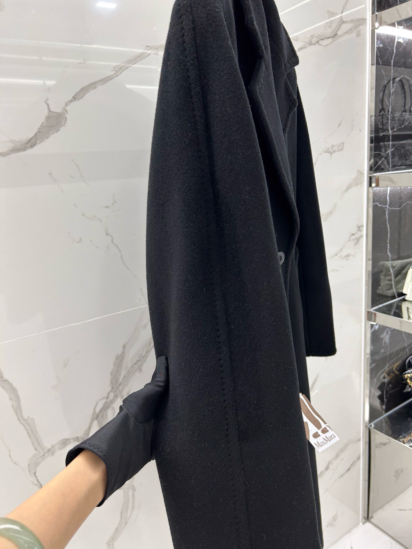 Bagsaaa Max Mara Black Wool Long Coat