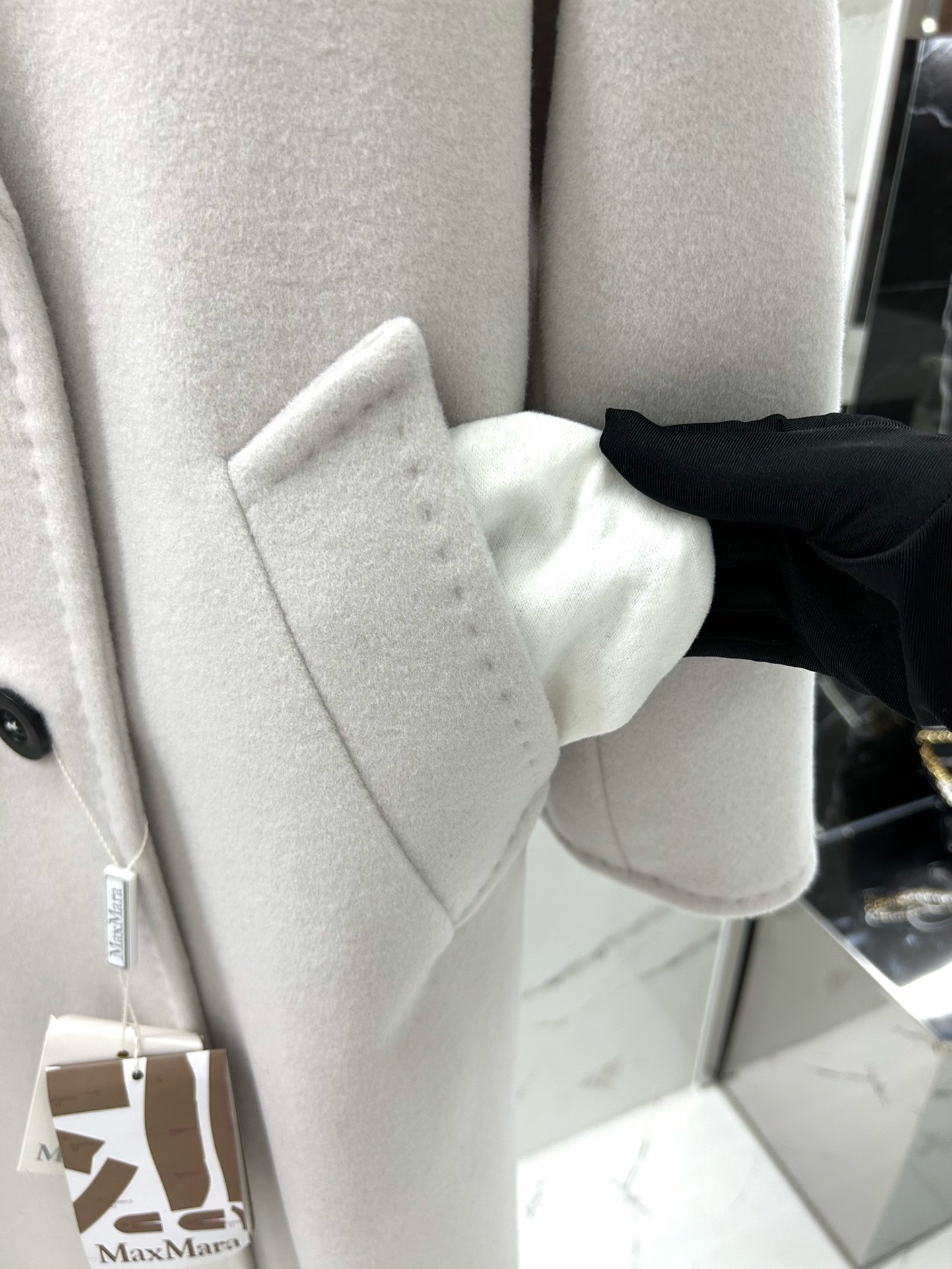 Bagsaaa Max Mara White Wool Long Coat