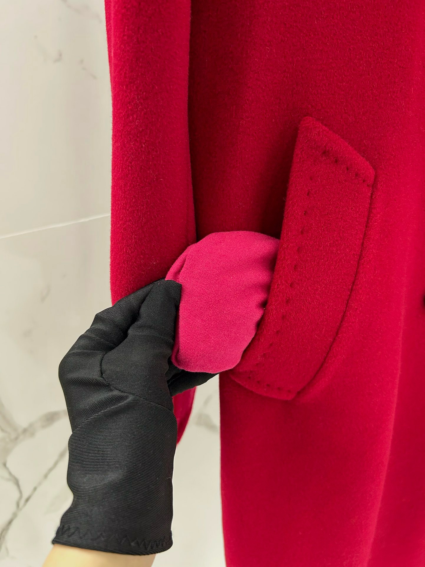 Bagsaaa Max Mara Red Wool Long Coat