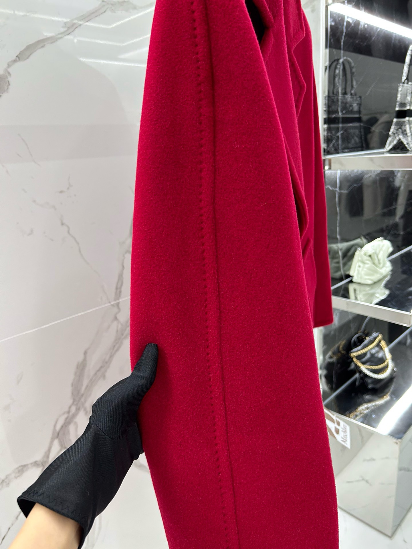 Bagsaaa Max Mara Red Wool Long Coat