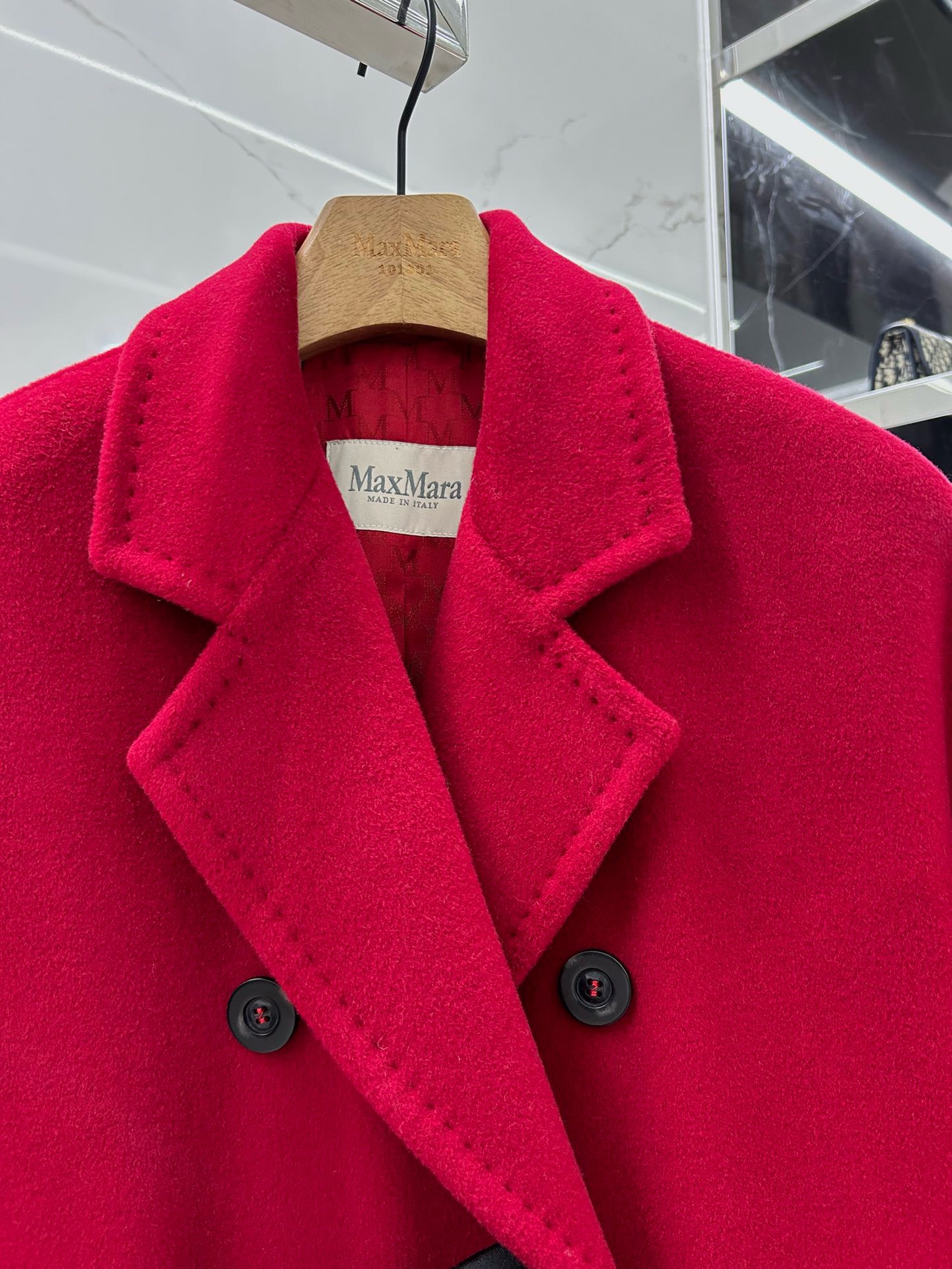 Bagsaaa Max Mara Red Wool Long Coat