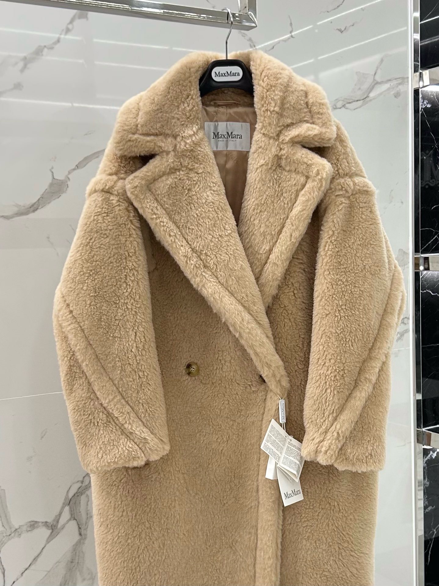 Bagsaaa Max Mara Shearling Long Coat Brown