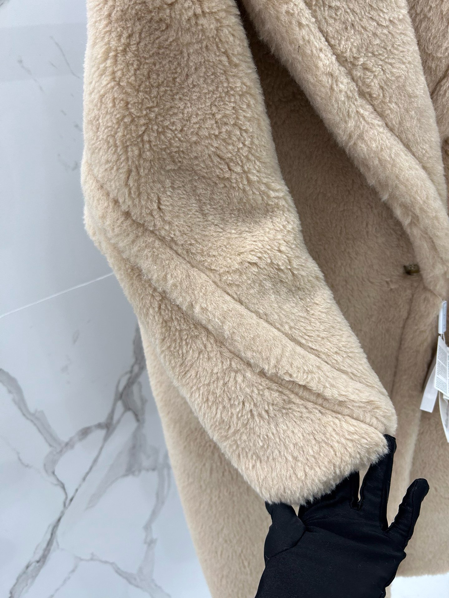 Bagsaaa Max Mara Shearling Long Coat Brown