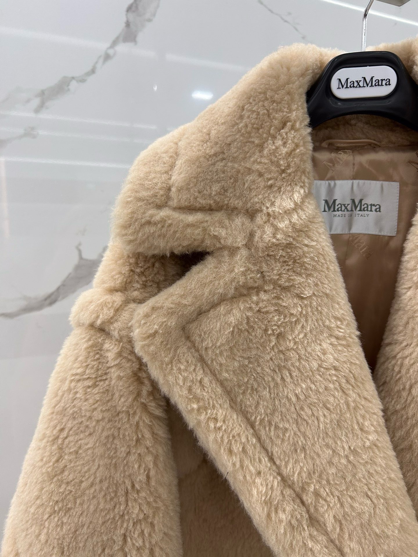 Bagsaaa Max Mara Shearling Long Coat Brown