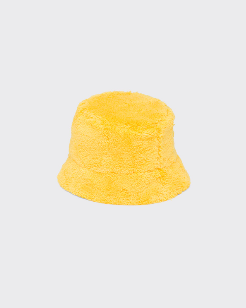 Bagsaaa Pra*a Terrycloth bucket hat yellow