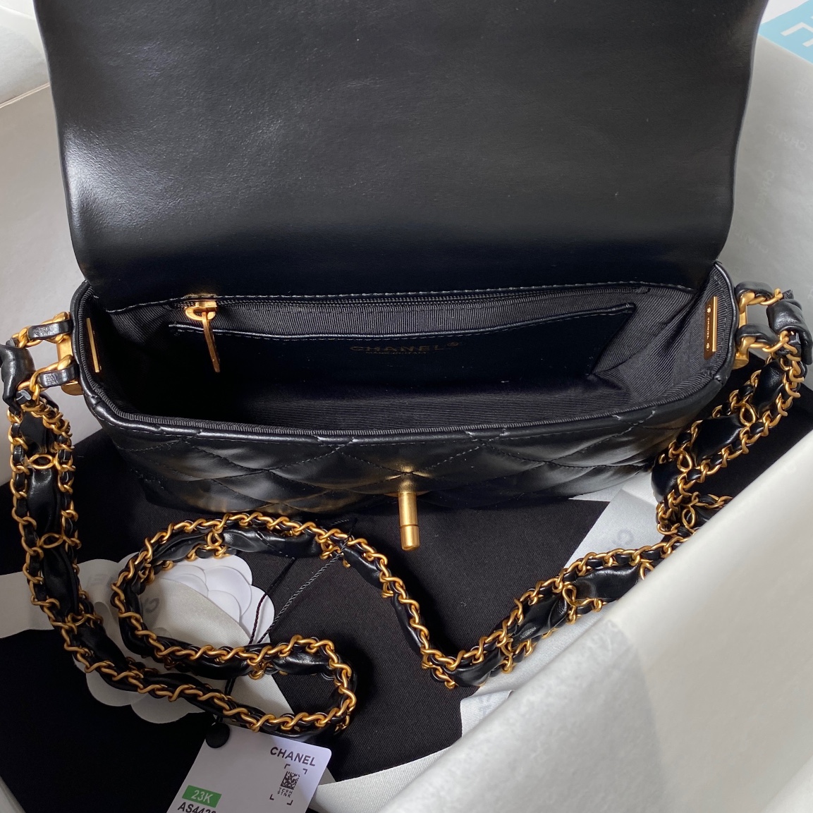 Bagsaaa Ch**el 19 Flap Bag 23k Black - 13.5*20.5*5cm