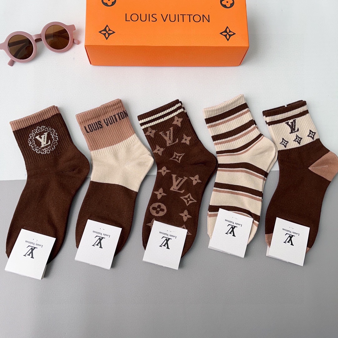 Bagsaaa Set L0vis Vvtt0n Socks 5 colors