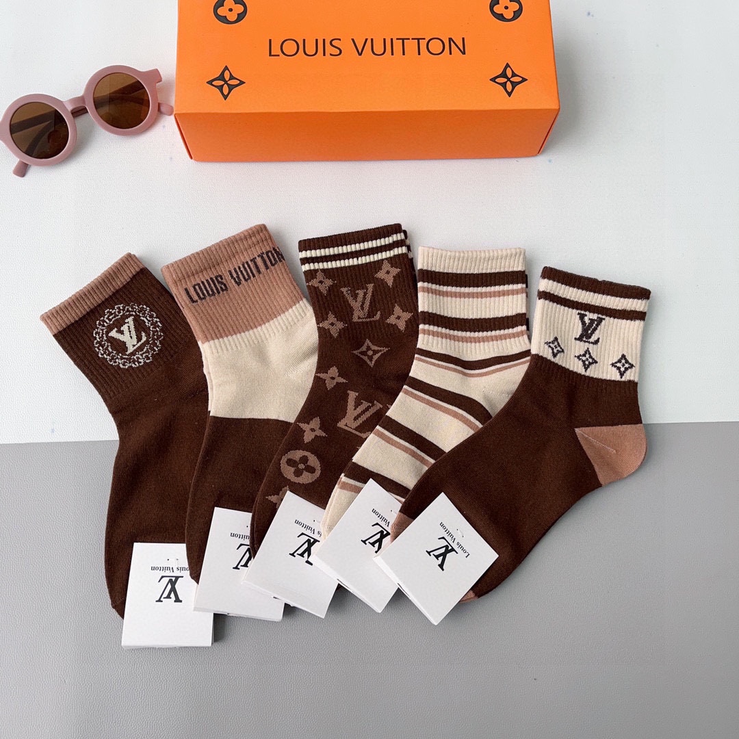 Bagsaaa Set L0vis Vvtt0n Socks 5 colors