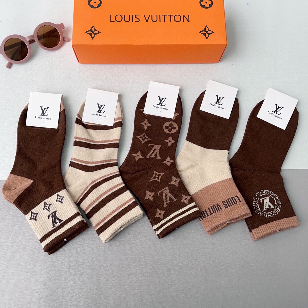 Bagsaaa Set L0vis Vvtt0n Socks 5 colors