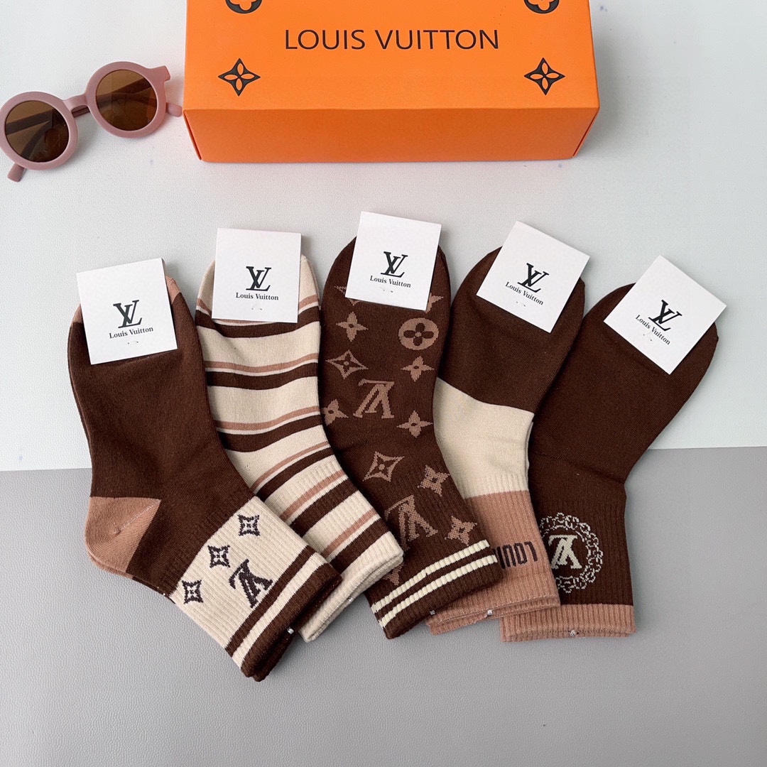 Bagsaaa Set L0vis Vvtt0n Socks 5 colors