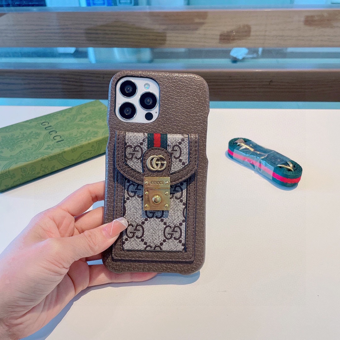 Bagsaaa Gvc*1 Phone Case With Strap 2 colors