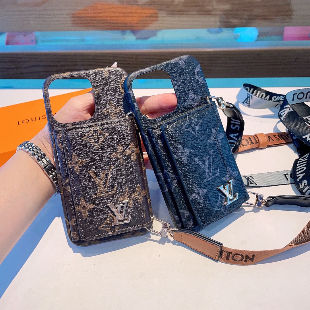 Bagsaaa L0vis Vvtt0n Phone Case With Strap