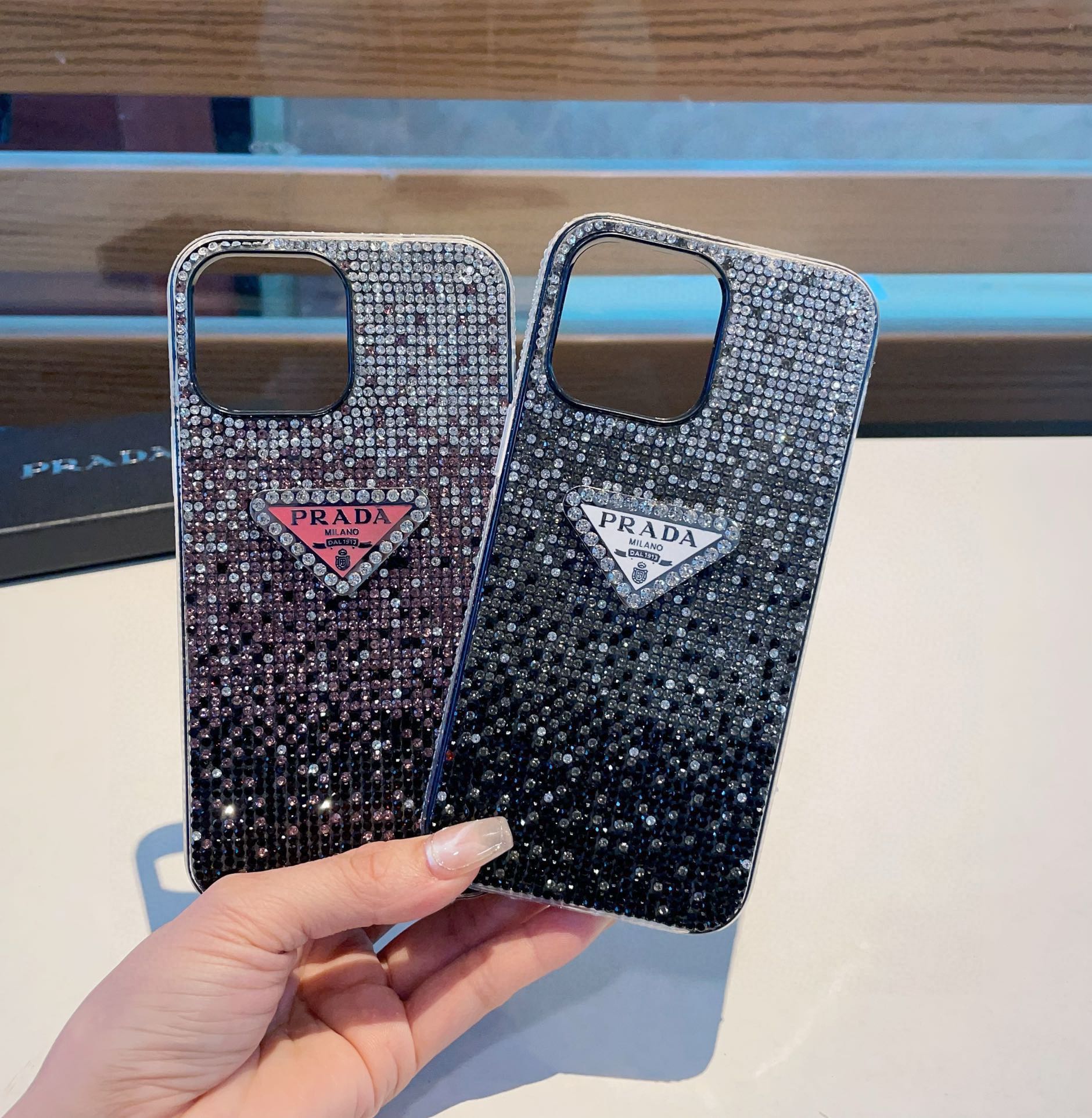 Bagsaaa Pra*a Crystal Phone Case