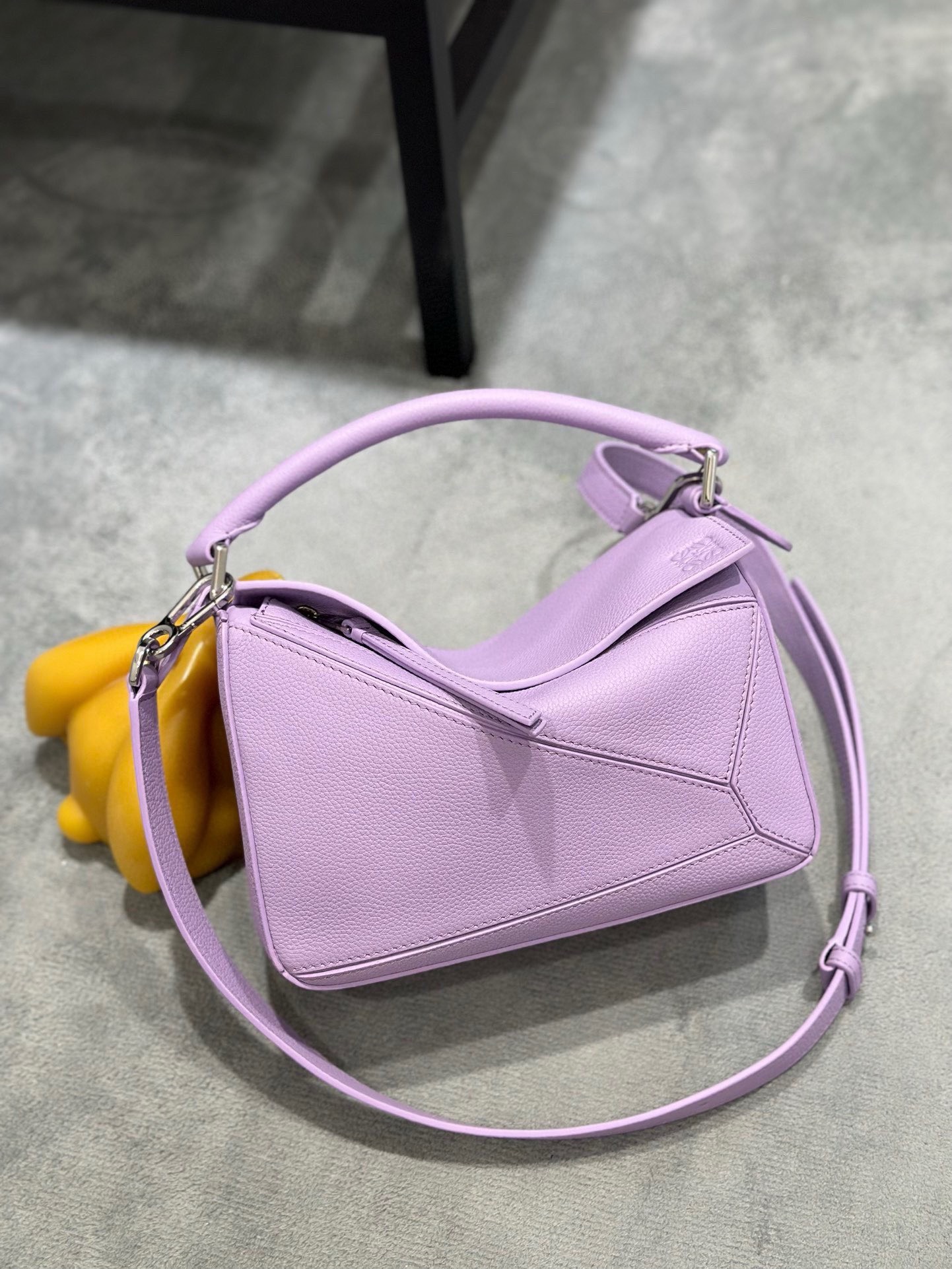 Bagsaaa L0ew* Puzzle Purple Bag - 24x10x14cm