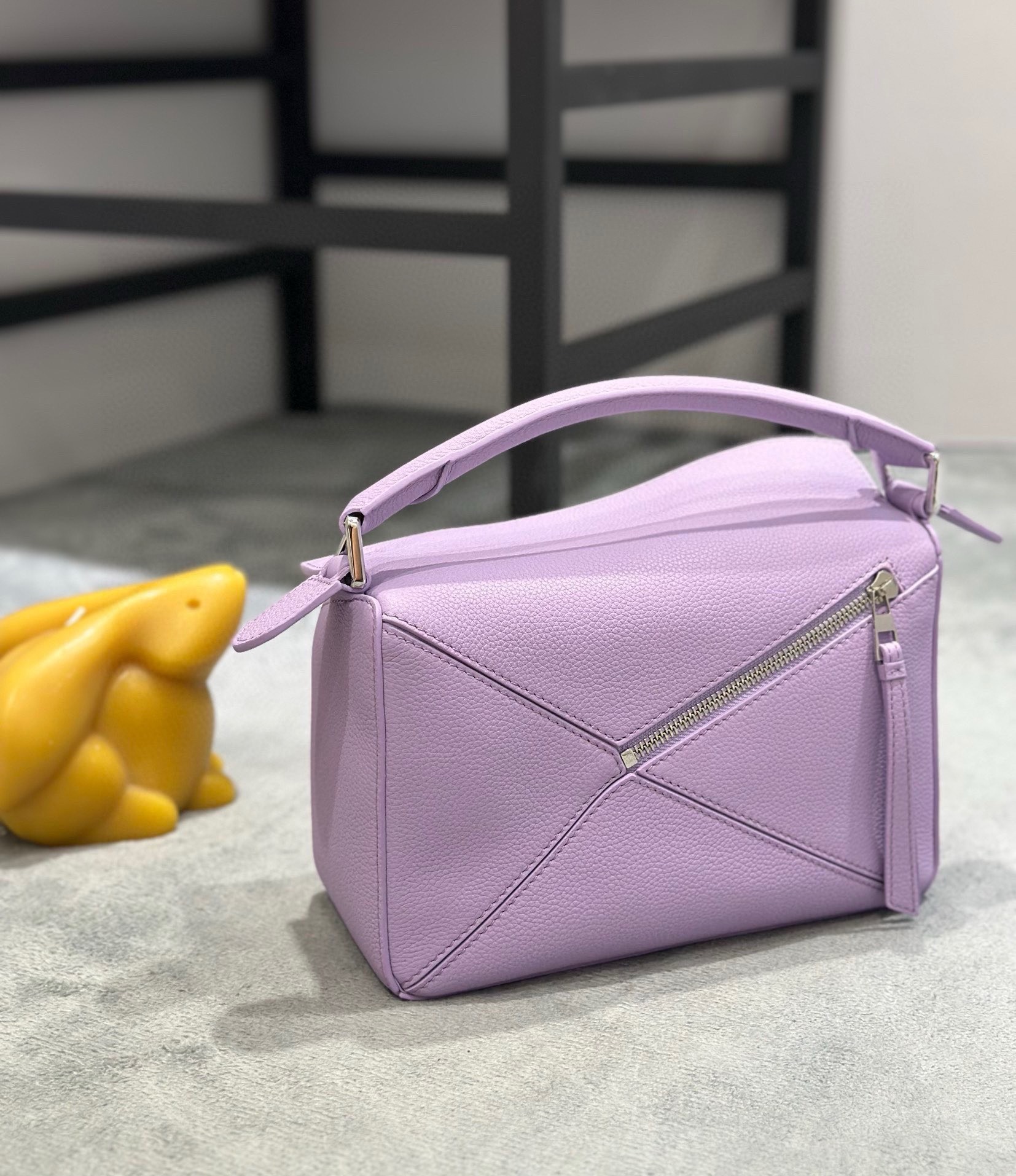 Bagsaaa L0ew* Puzzle Purple Bag - 24x10x14cm