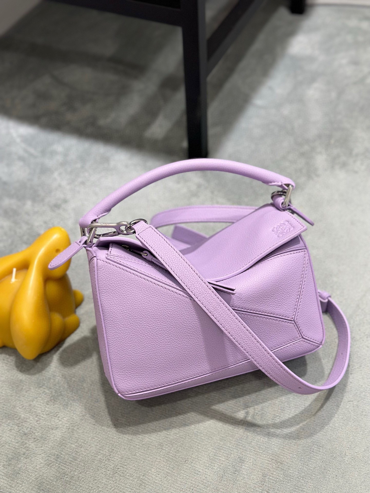 Bagsaaa L0ew* Puzzle Purple Bag - 24x10x14cm