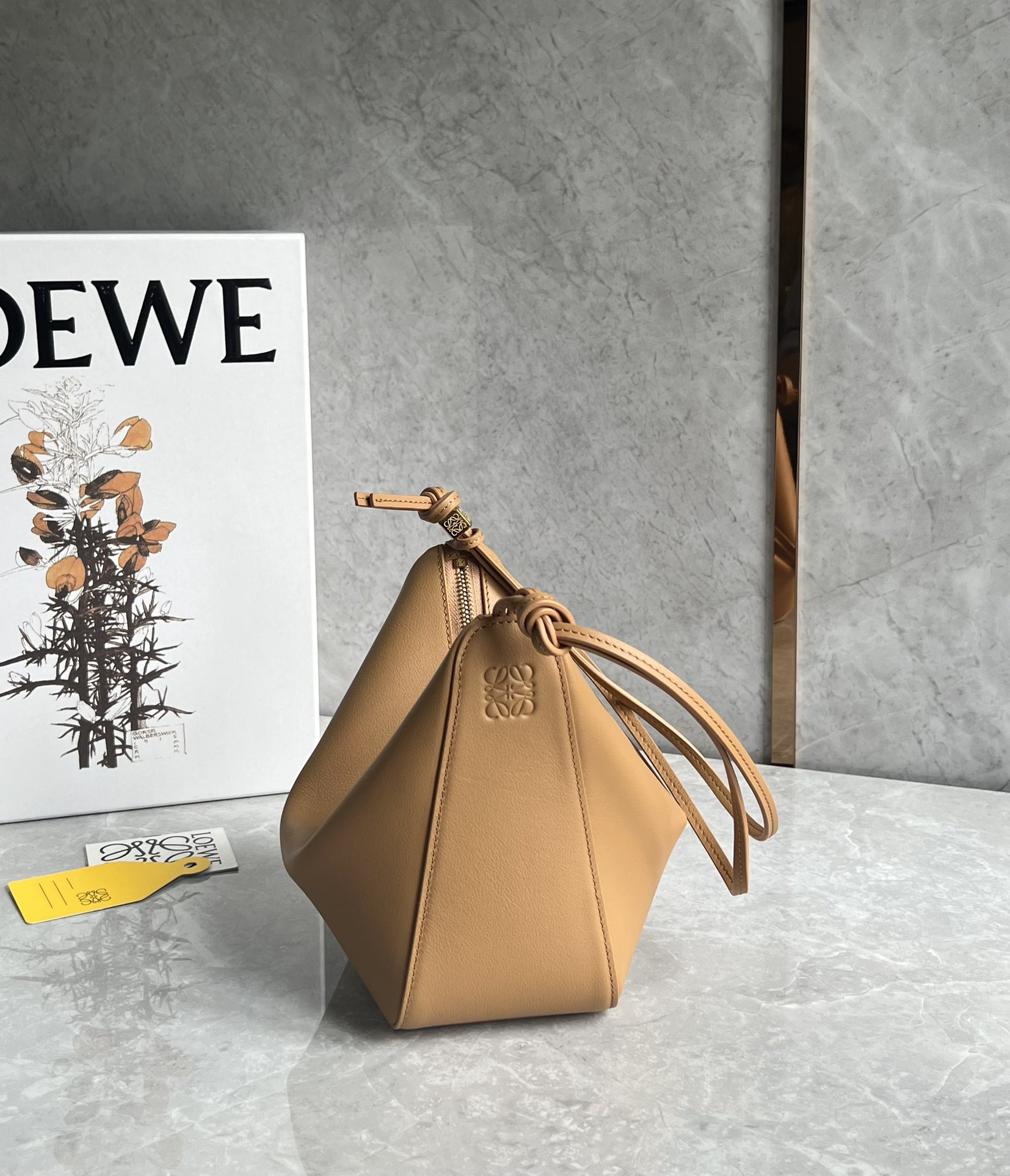 Bagsaaa L0ew* Hammock Hobo Bag in classsic calfskin brown - 28*17*9.5cm