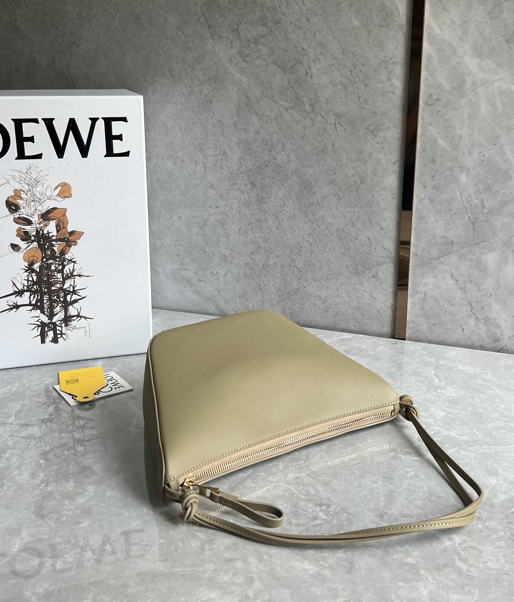 Bagsaaa L0ew* Hammock Hobo Bag in classsic calfskin beige - 28*17*9.5cm