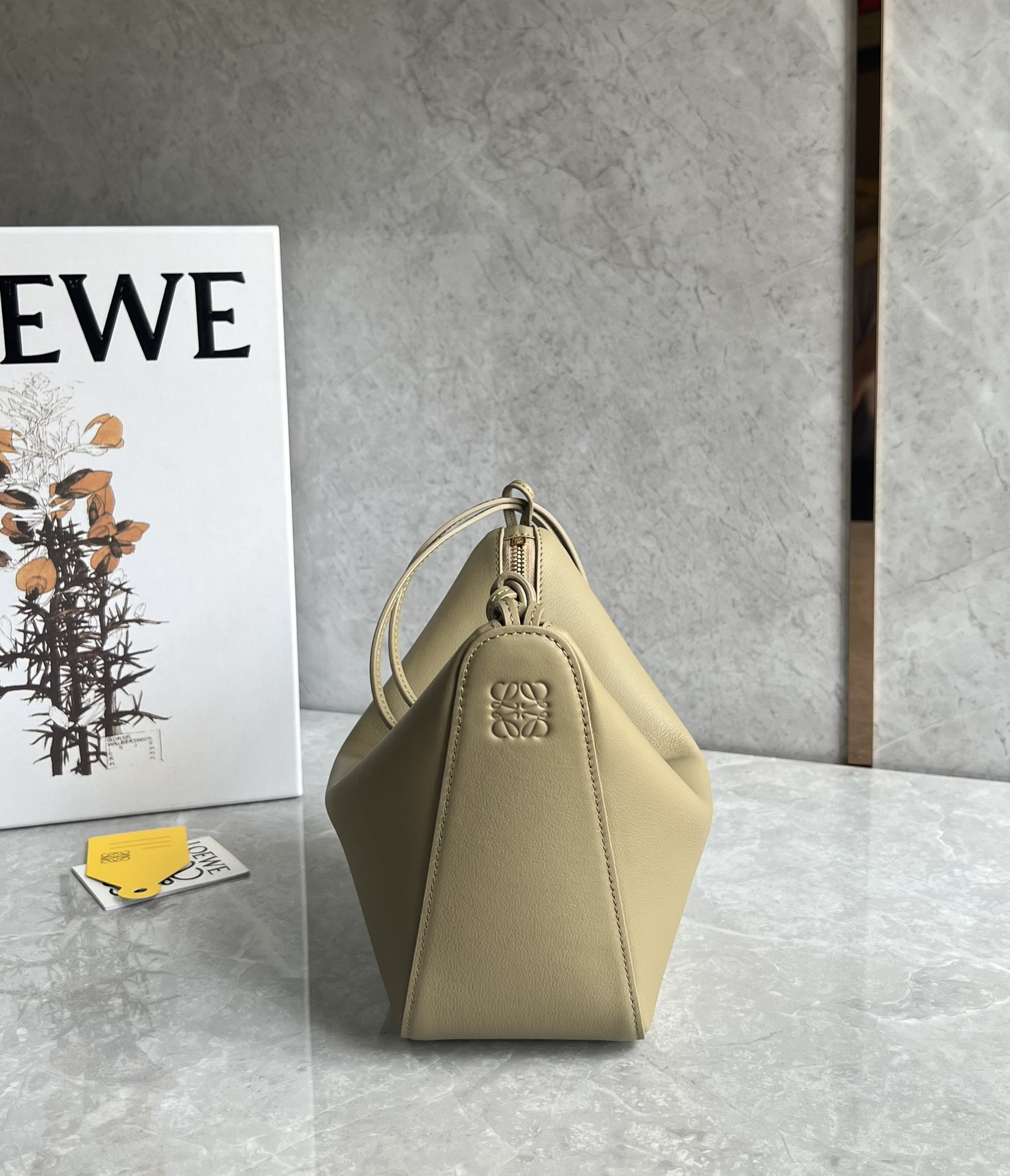 Bagsaaa L0ew* Hammock Hobo Bag in classsic calfskin beige - 28*17*9.5cm