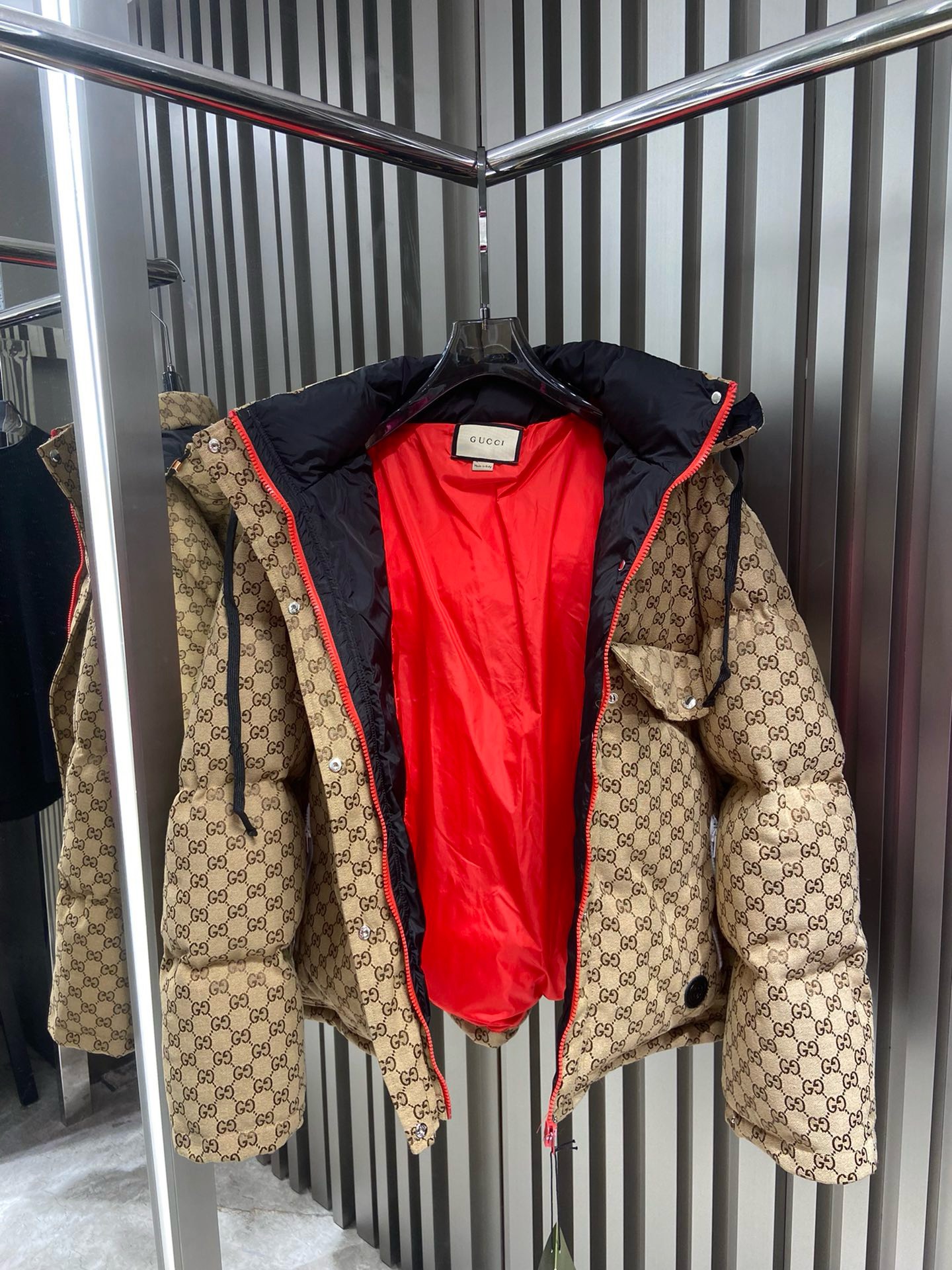 Bagsaaa Gvc*1 Down jacket with removable hood Carmel/Brown