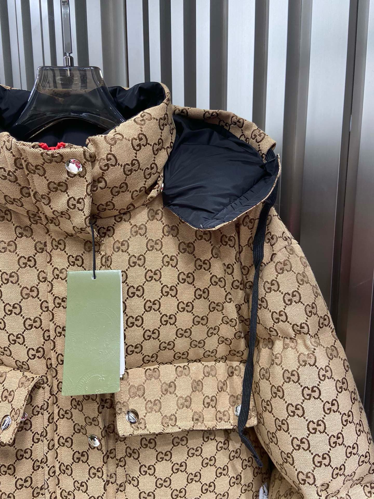 Bagsaaa Gvc*1 Down jacket with removable hood Carmel/Brown