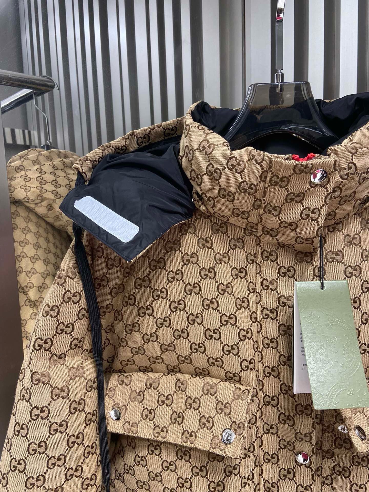 Bagsaaa Gvc*1 Down jacket with removable hood Carmel/Brown