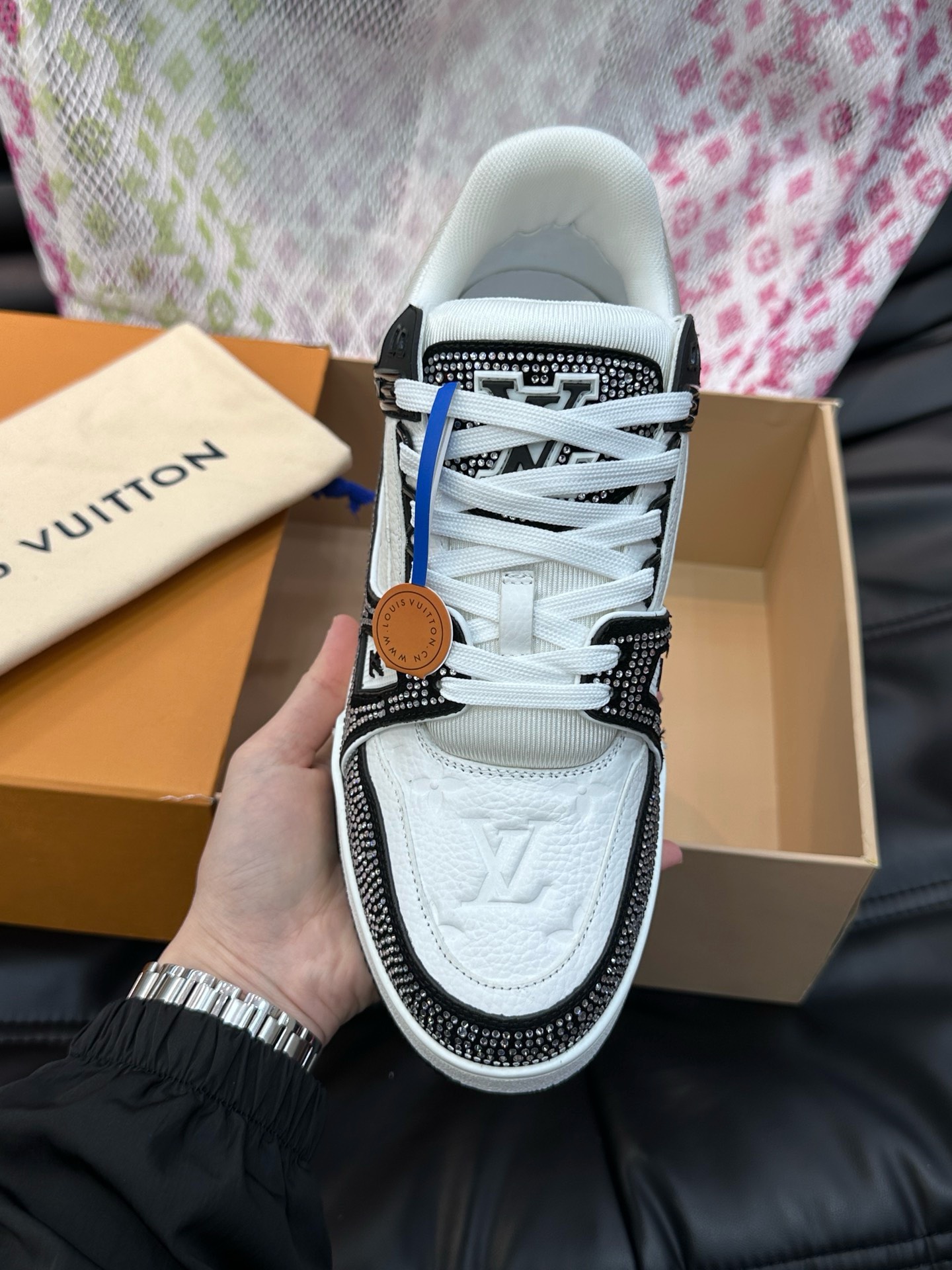 Bagsaa L0vis Vvtt0n Trainer Sneaker Black crystals