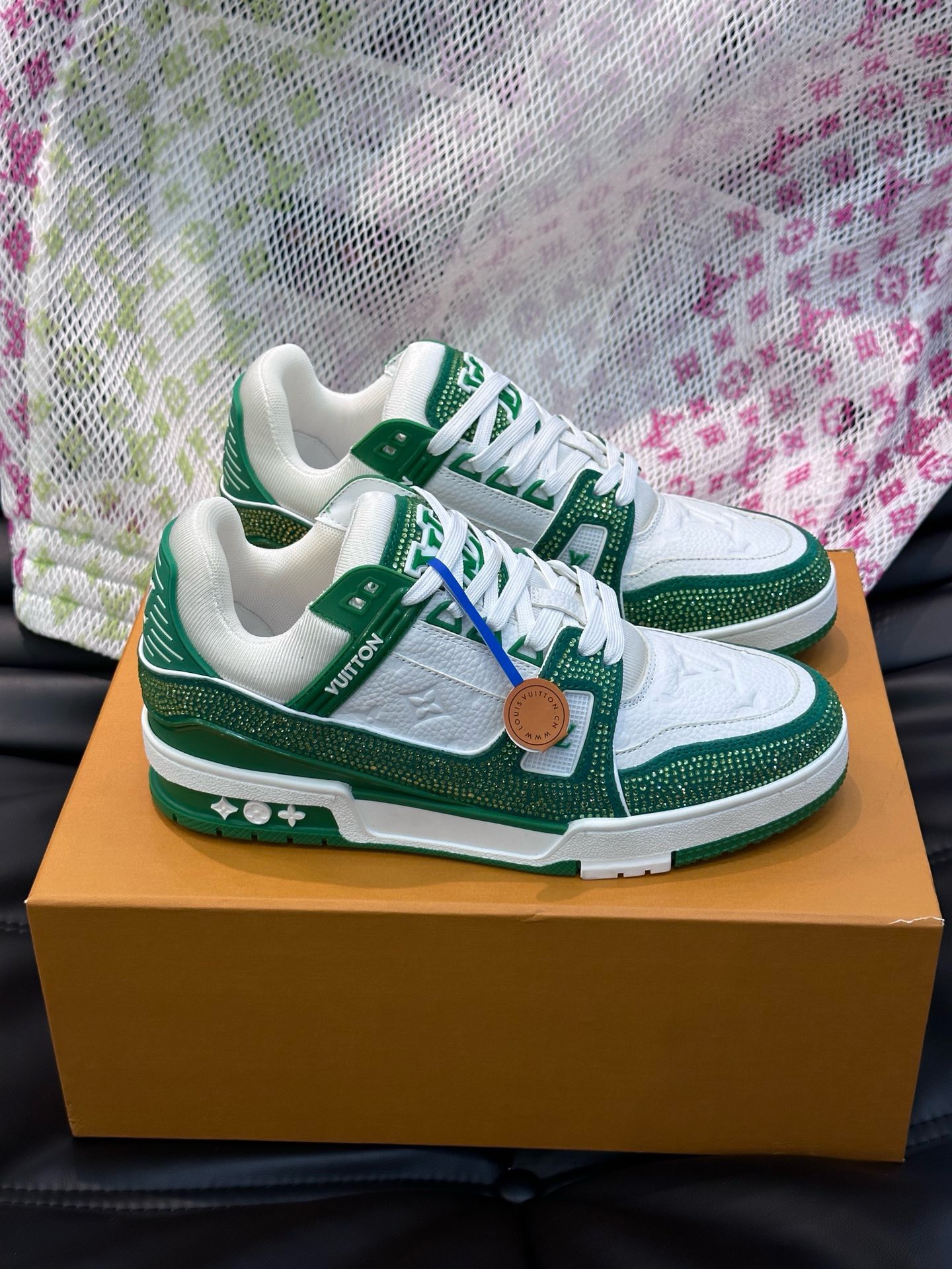 Bagsaa L0vis Vvtt0n Trainer Sneaker Green crystals