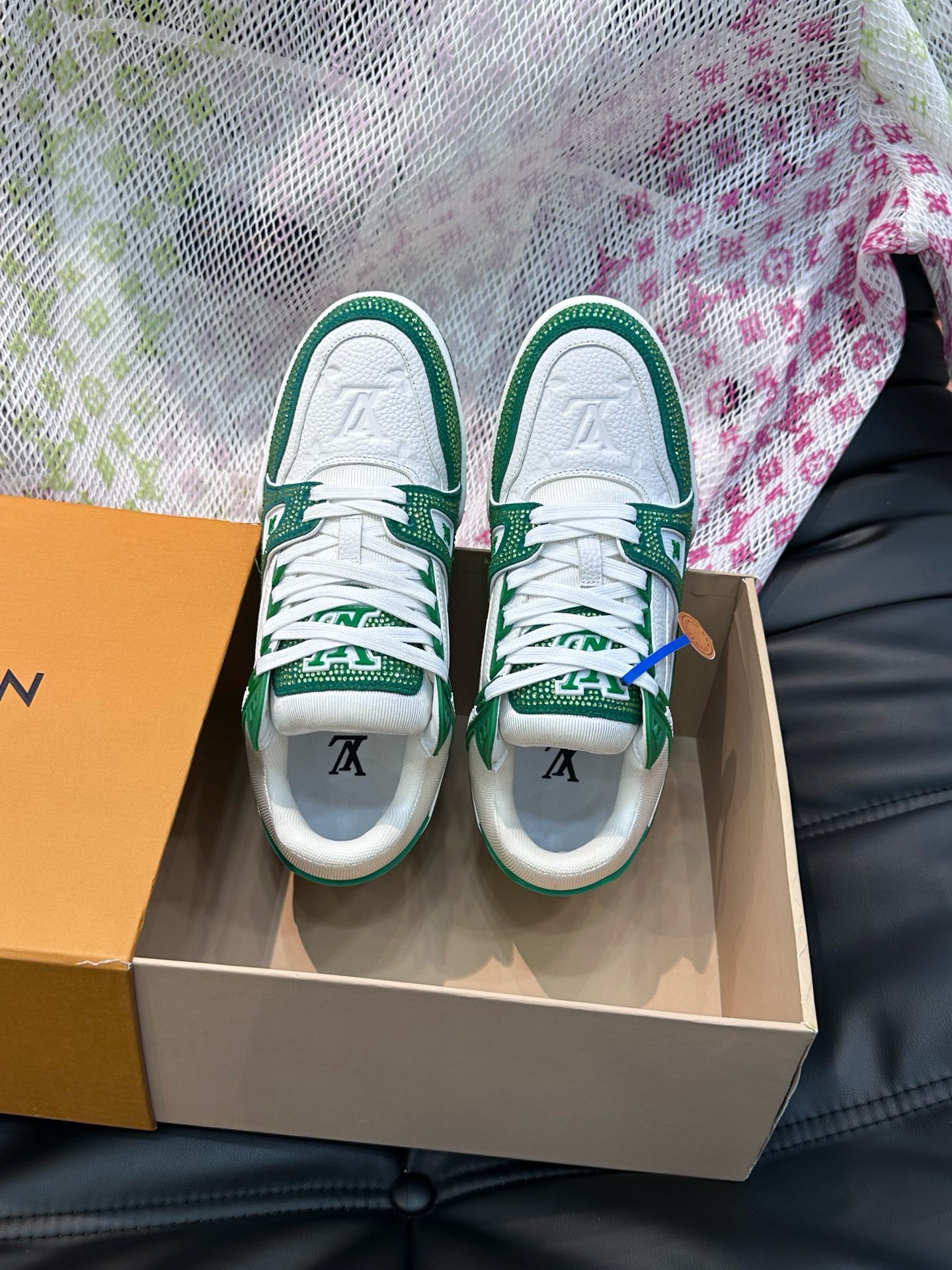 Bagsaa L0vis Vvtt0n Trainer Sneaker Green crystals