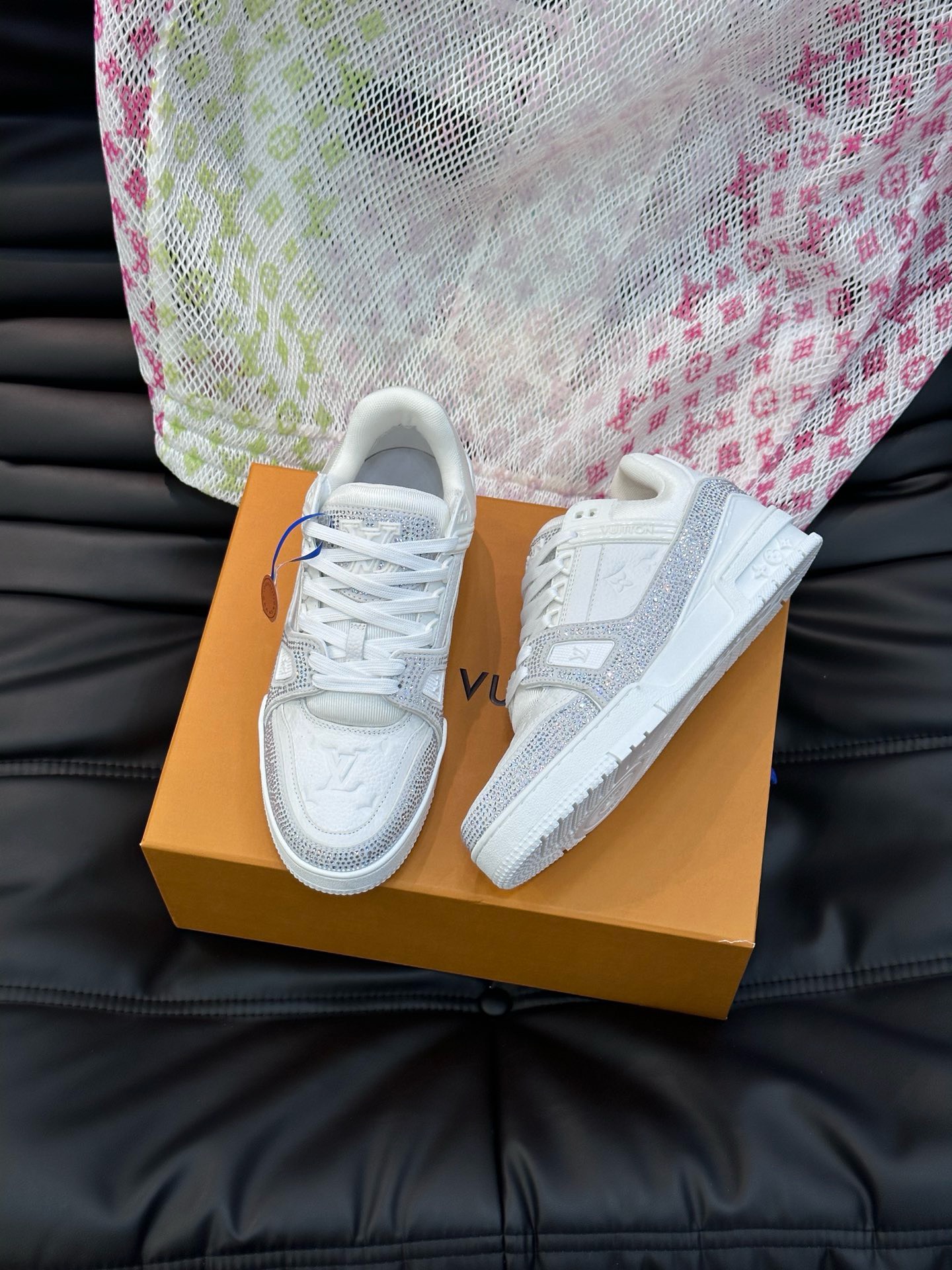 Bagsaa L0vis Vvtt0n Trainer Sneaker White crystals