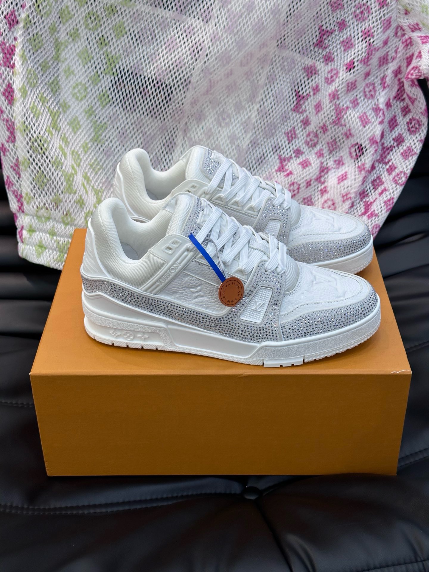 Bagsaa L0vis Vvtt0n Trainer Sneaker White crystals