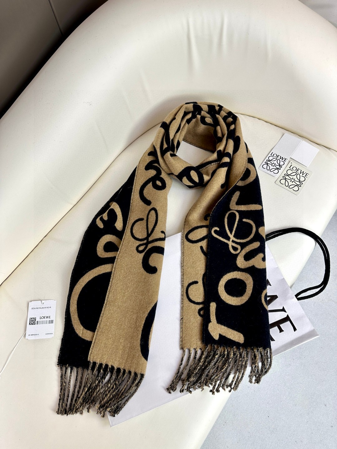 Bagsaaa L0ew* Brown Scarf - 30*180cm