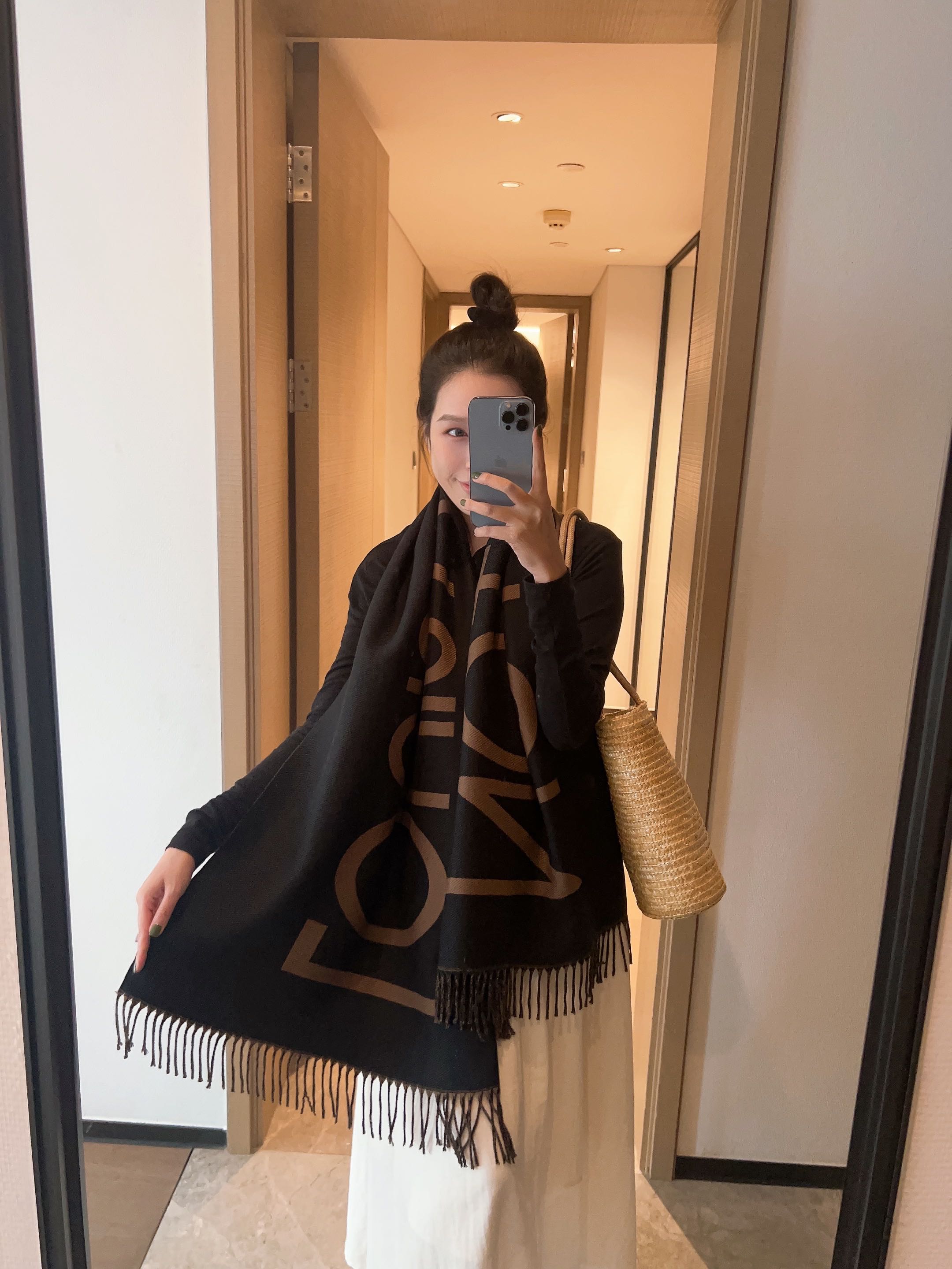 Bagsaaa L0vis Vvtt0n Brown Scarf - 180x65cm