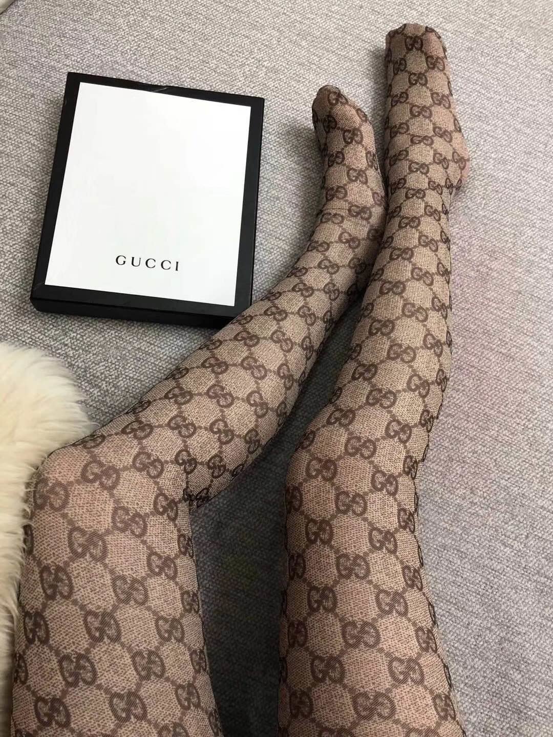 Bagsaaa Gvc*1 GG Ebony Beige Tights