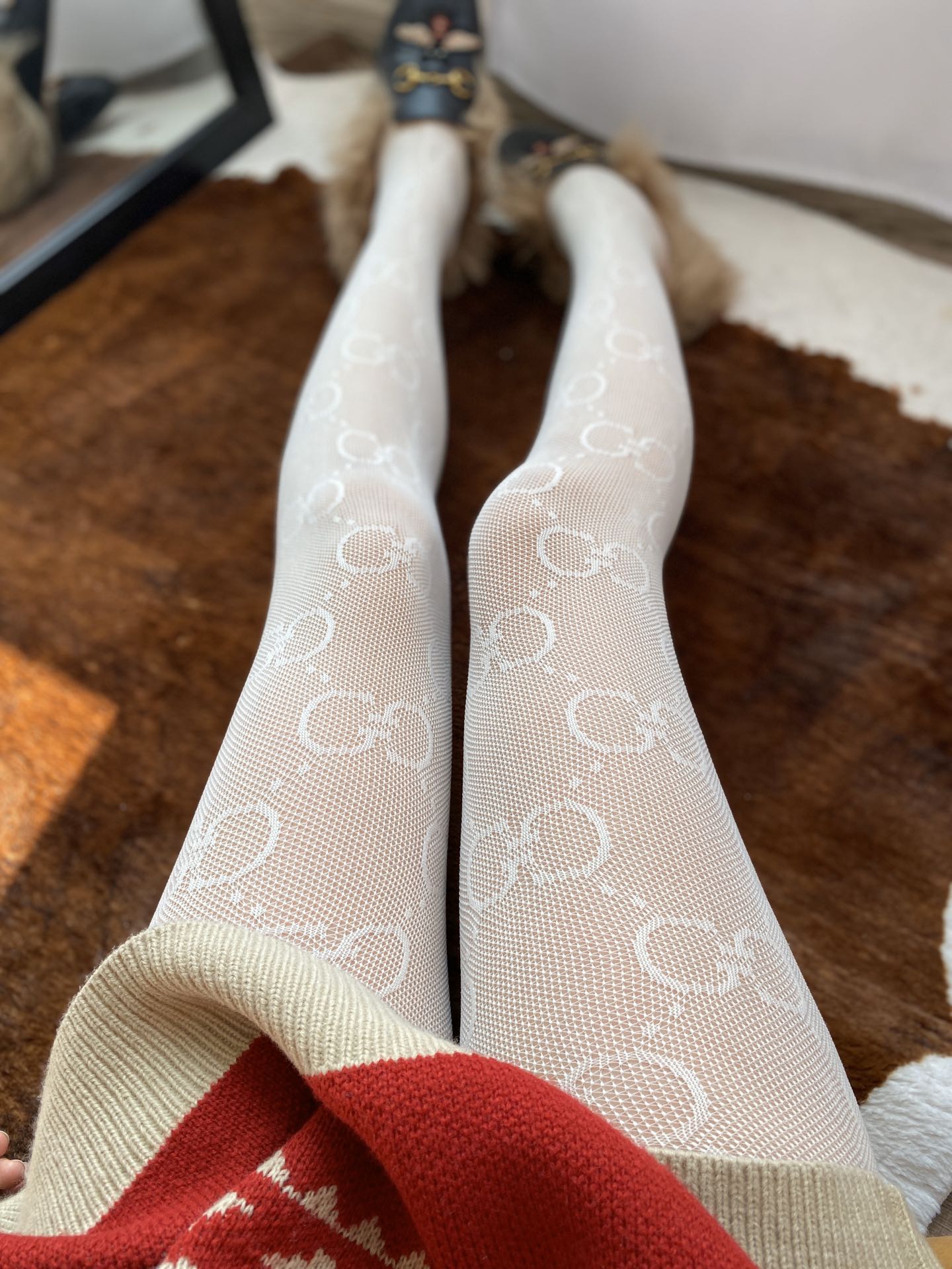 Bagsaaa Gvc*1 Tights With Large GG Ebony