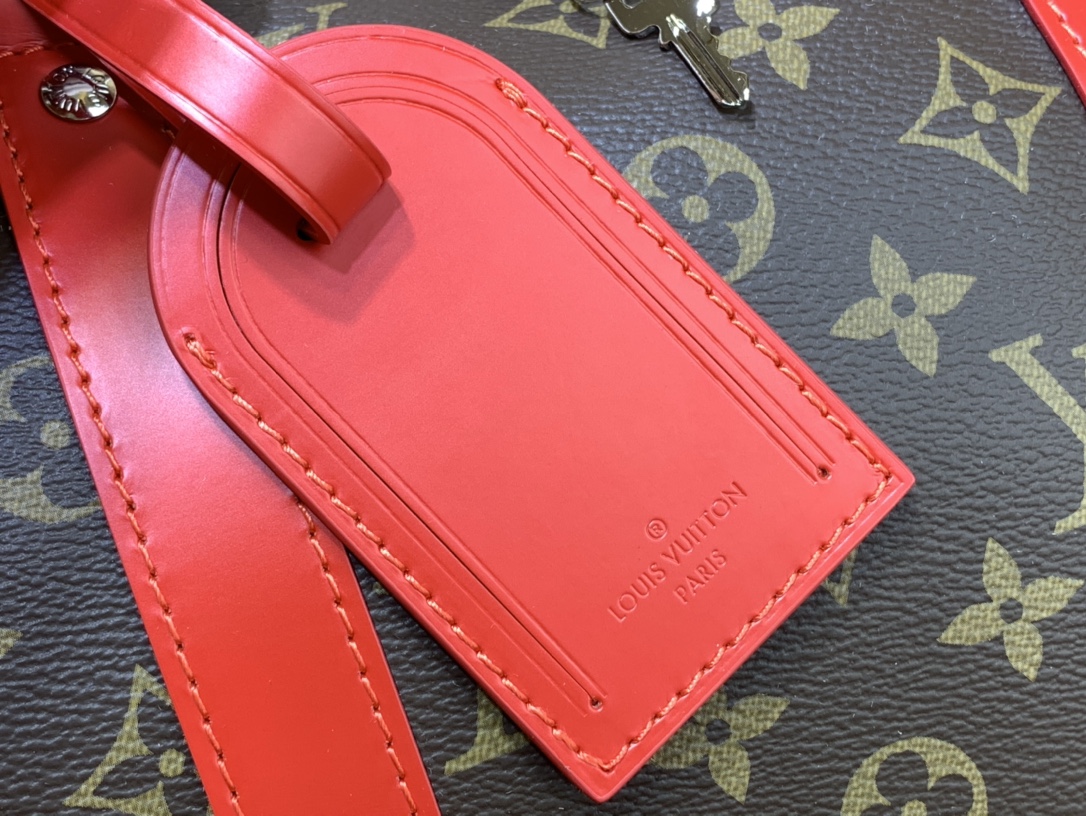 Bagsaaa L0vis Vvtt0n Keepall Bandoulière 50 Monogram Macassar Red - 50x29x23cm