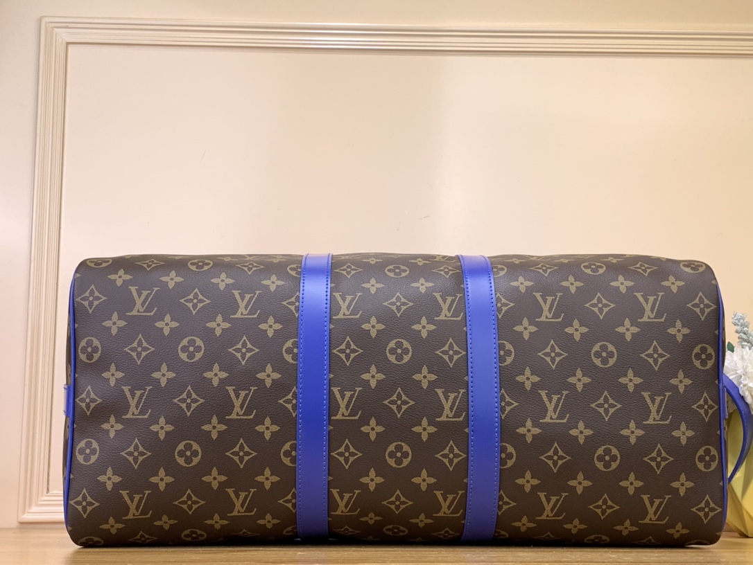 Bagsaaa L0vis Vvtt0n Keepall Bandoulière 50 Monogram Macassar Blue - 50x29x23cm