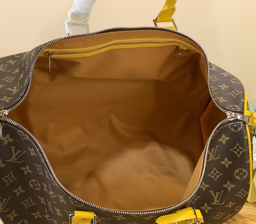 Bagsaaa L0vis Vvtt0n Keepall Bandoulière 50 Monogram Macassar Yellow - 50x29x23cm