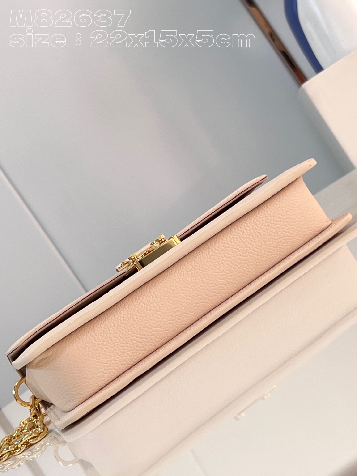 Bagsaaa L0vis Vvtt0n Wallet On Chain Metis Cream Bag - 22 x 15 x 5.5cm
