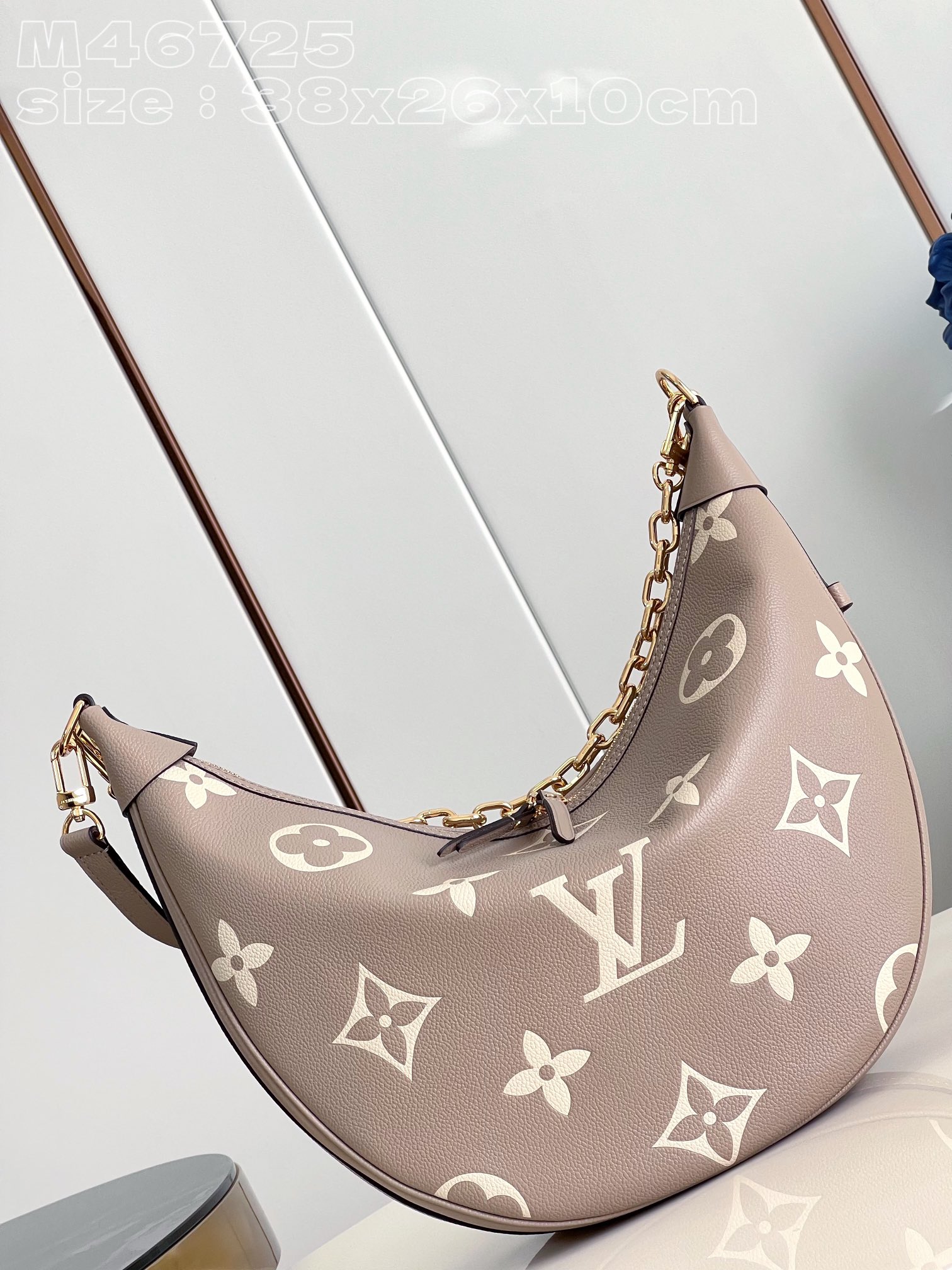 Bagsaaa L0vis Vvtt0n Loop Hobo Monogram Empreinte Taupe - 38x26x10cm
