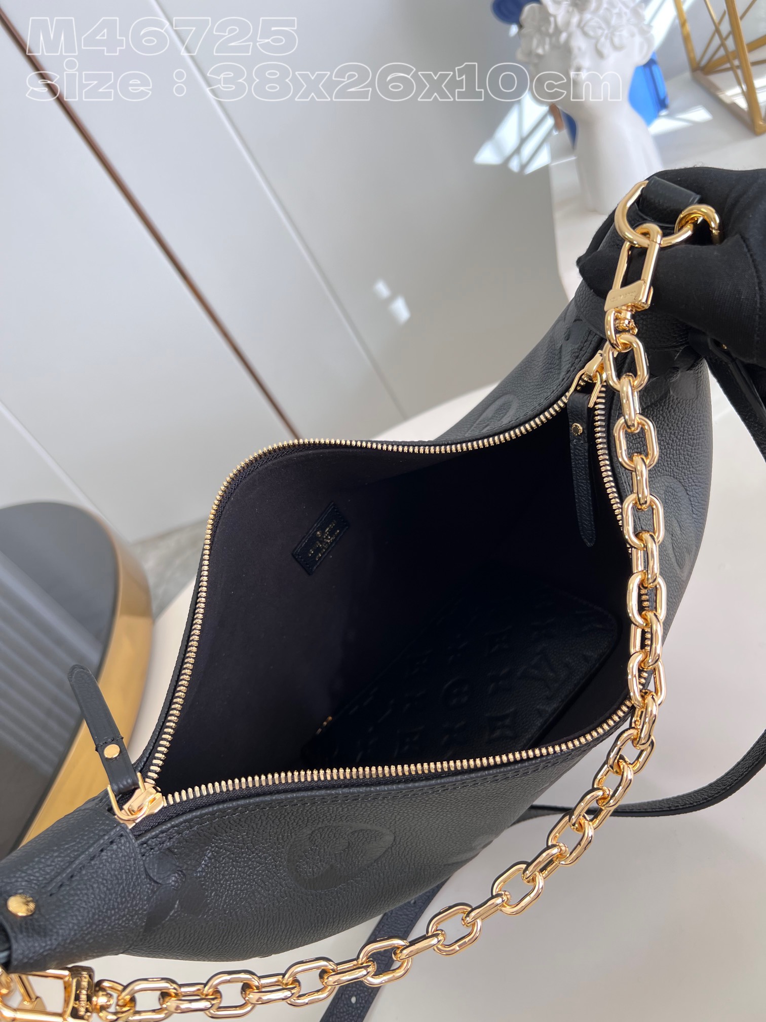 Bagsaaa L0vis Vvtt0n Loop Hobo Monogram Empreinte Black - 38x26x10cm