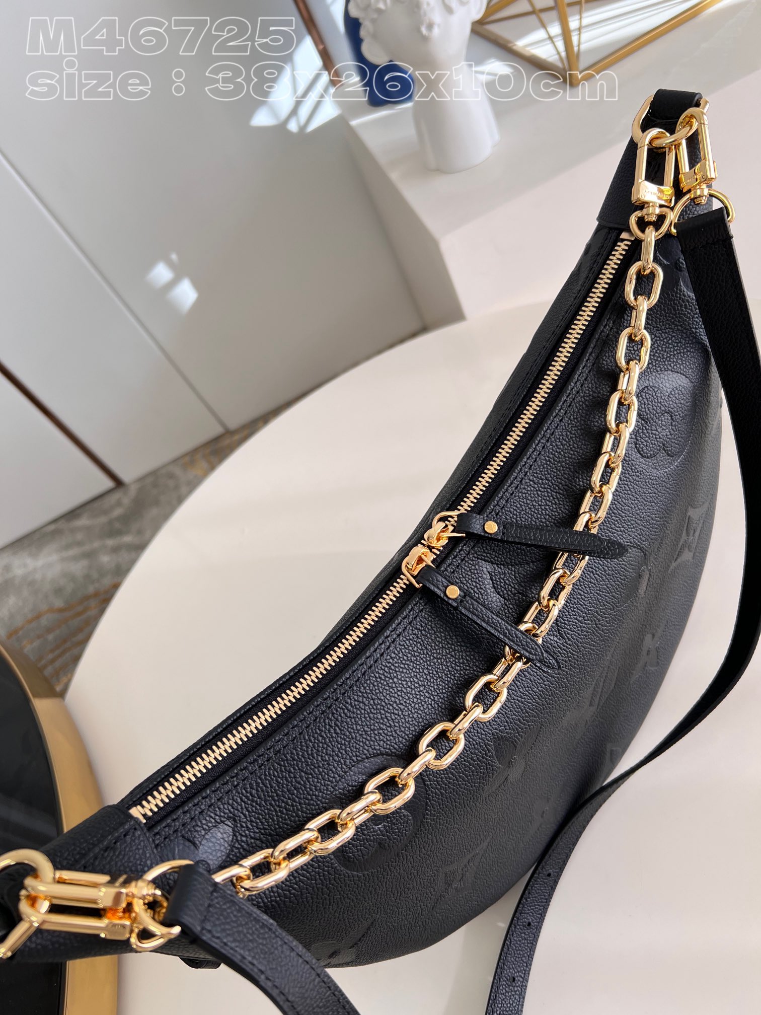 Bagsaaa L0vis Vvtt0n Loop Hobo Monogram Empreinte Black - 38x26x10cm