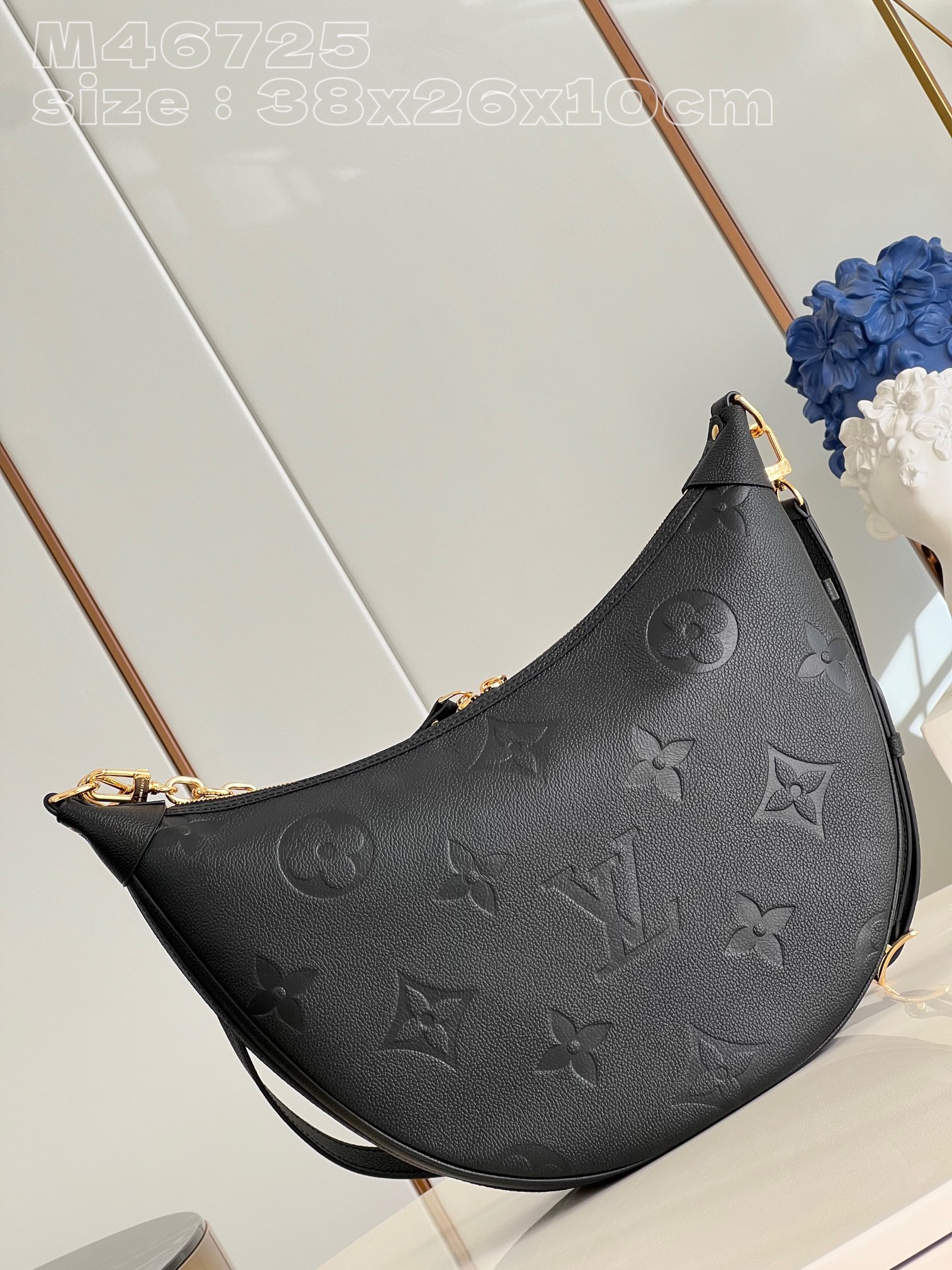Bagsaaa L0vis Vvtt0n Loop Hobo Monogram Empreinte Black - 38x26x10cm