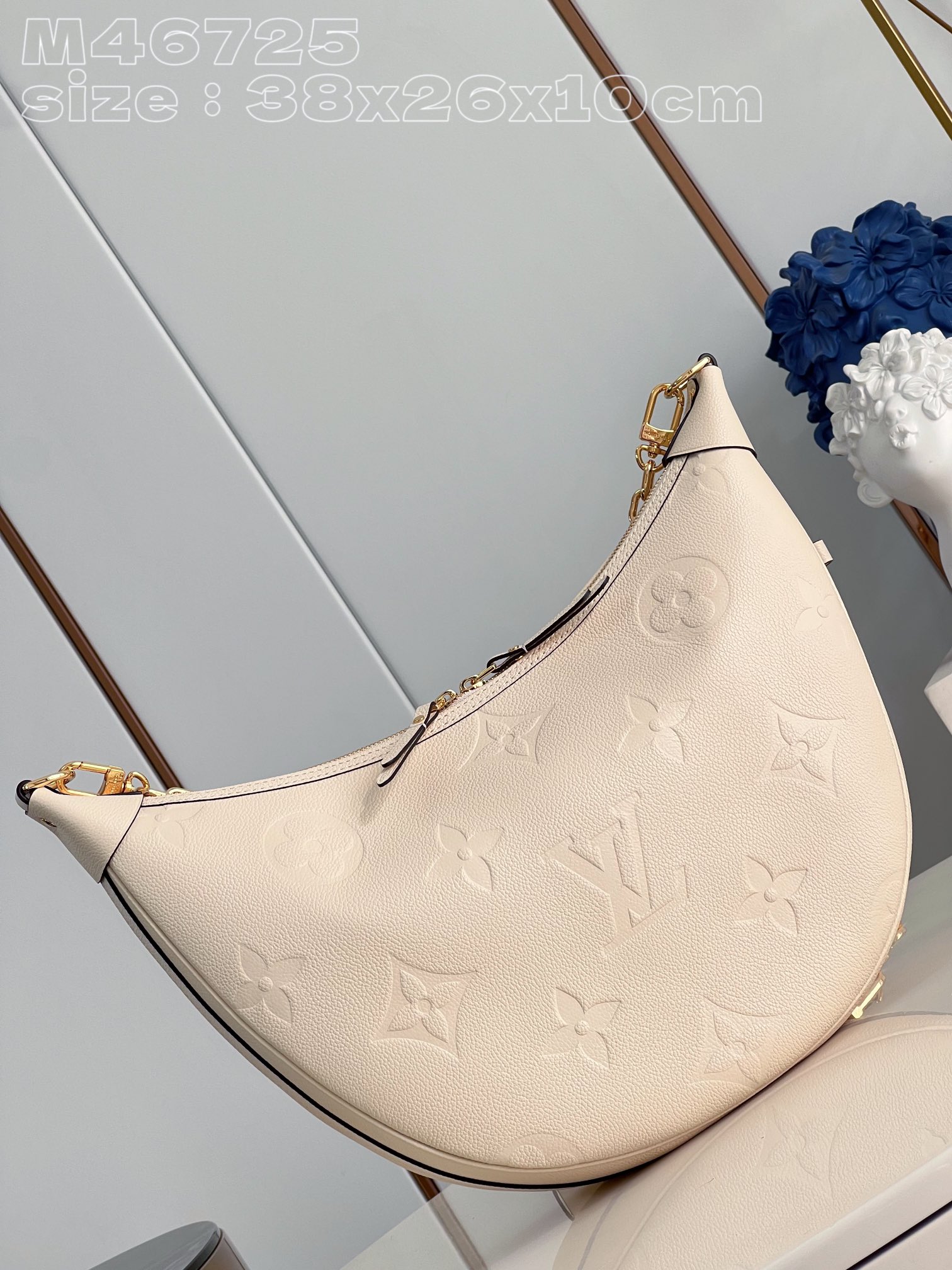 Bagsaaa L0vis Vvtt0n Loop Hobo Monogram Empreinte Cream - 38x26x10cm