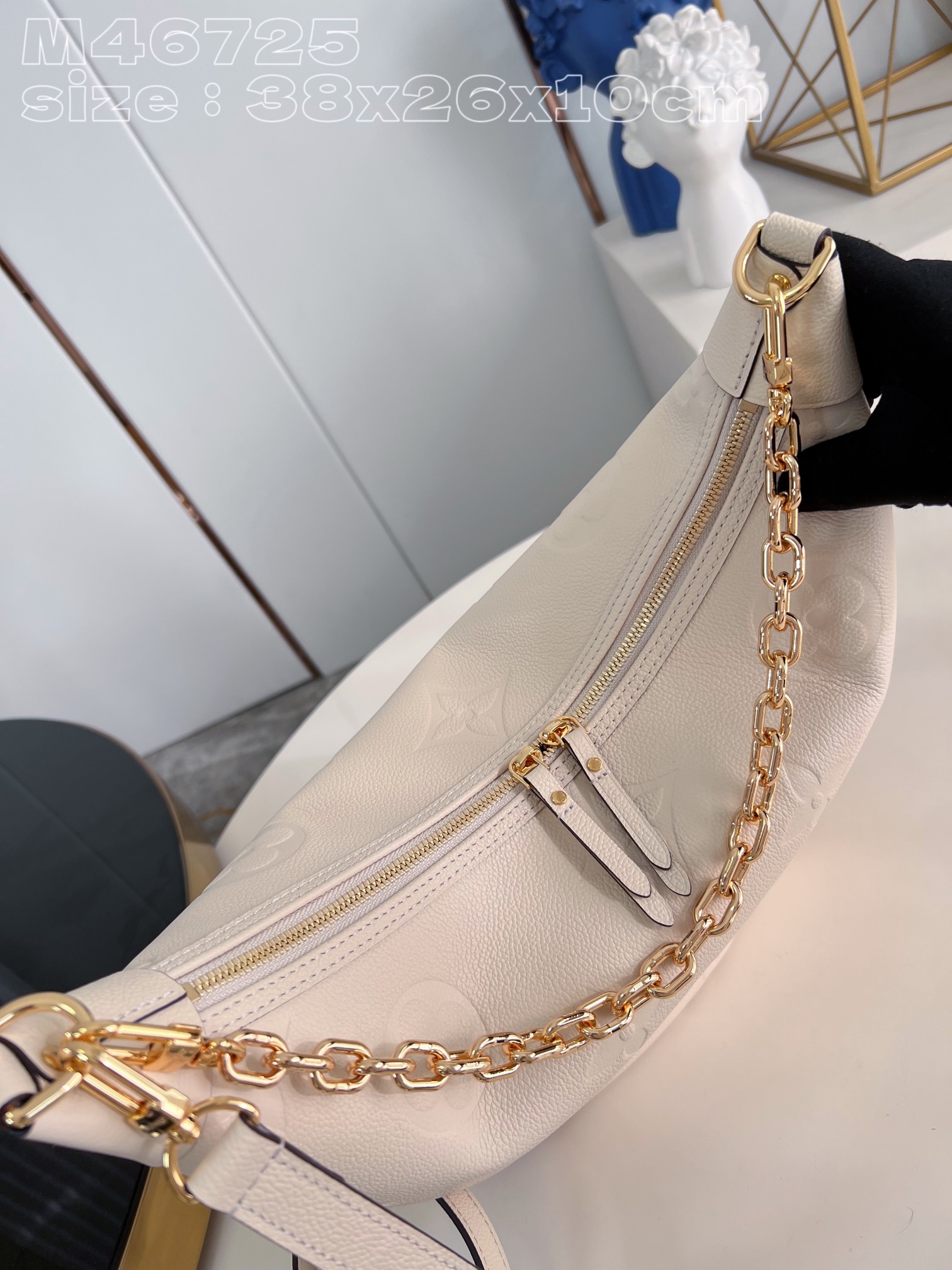 Bagsaaa L0vis Vvtt0n Loop Hobo Monogram Empreinte Cream - 38x26x10cm