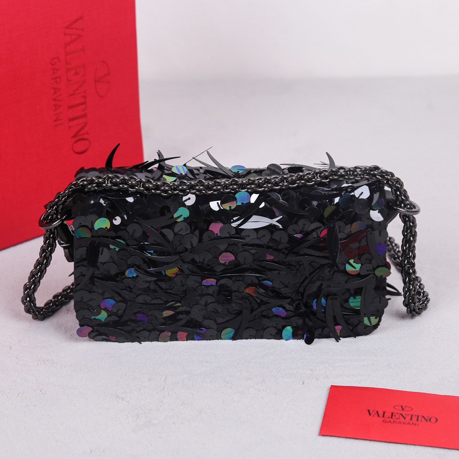 Bagsaaa Va1e*ntin0 Garavani Mini loco 3D black - 19x10.5x5cm